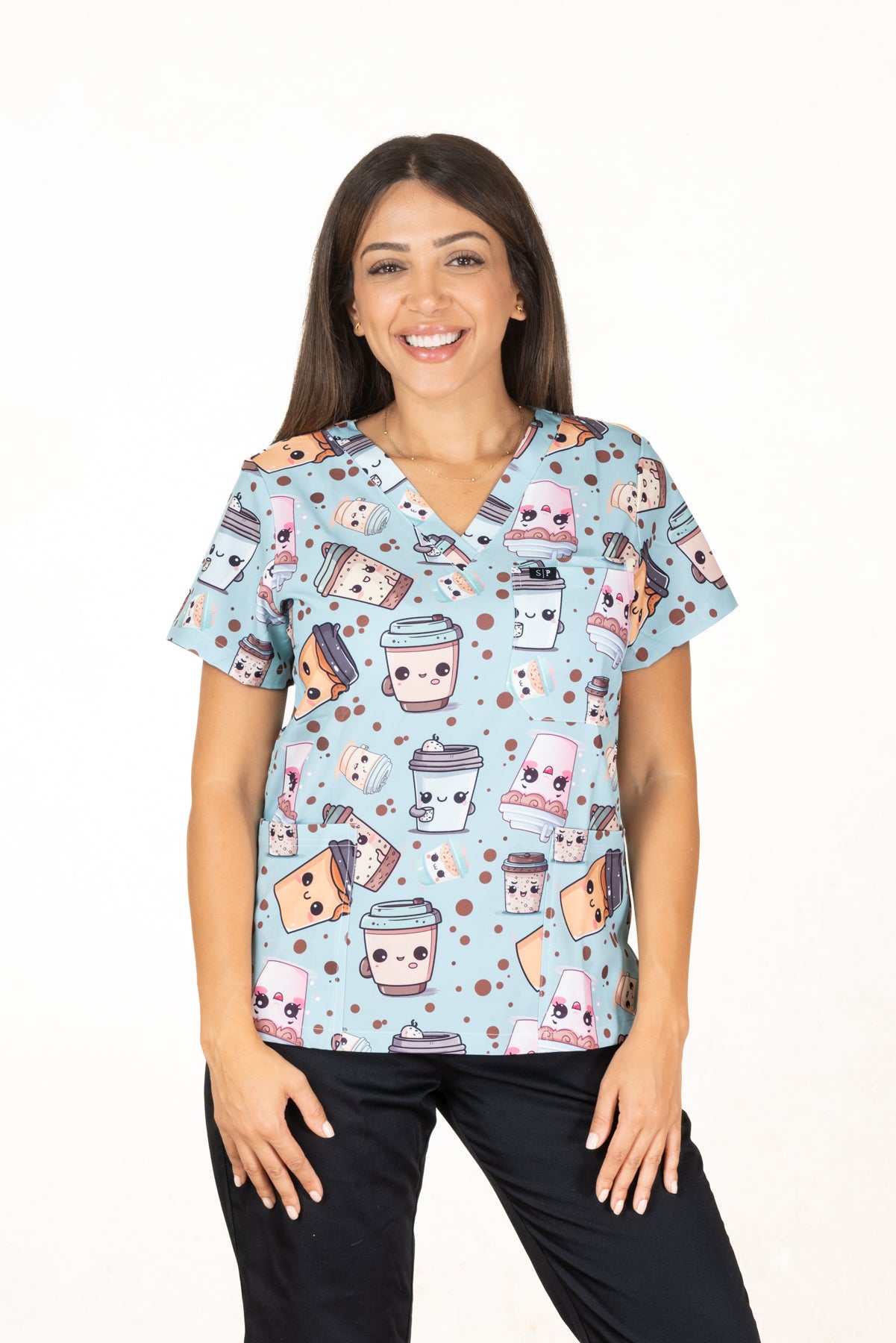 Espresso Yourself Scrub Top