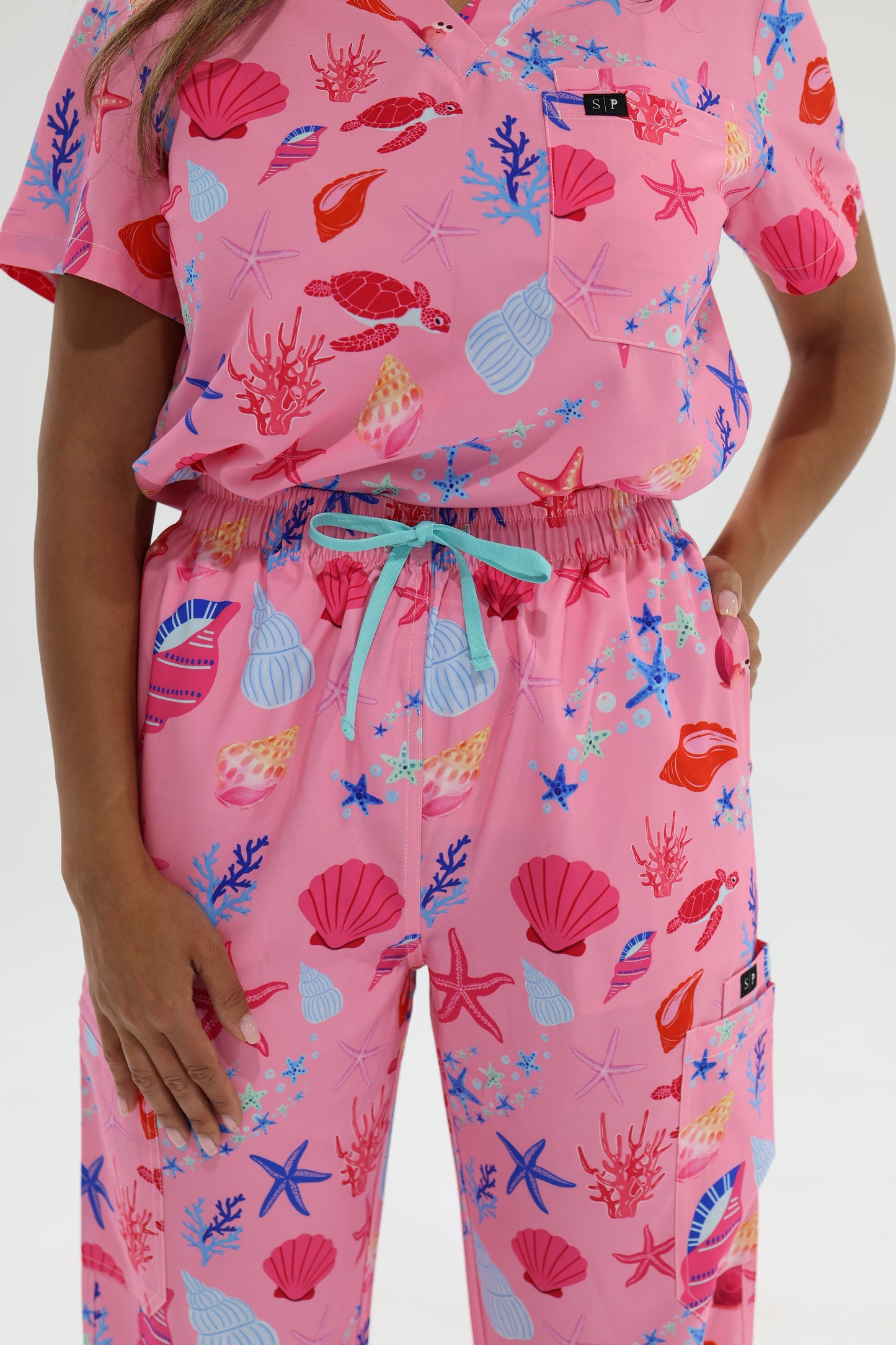 Pink Sands Scrub Top