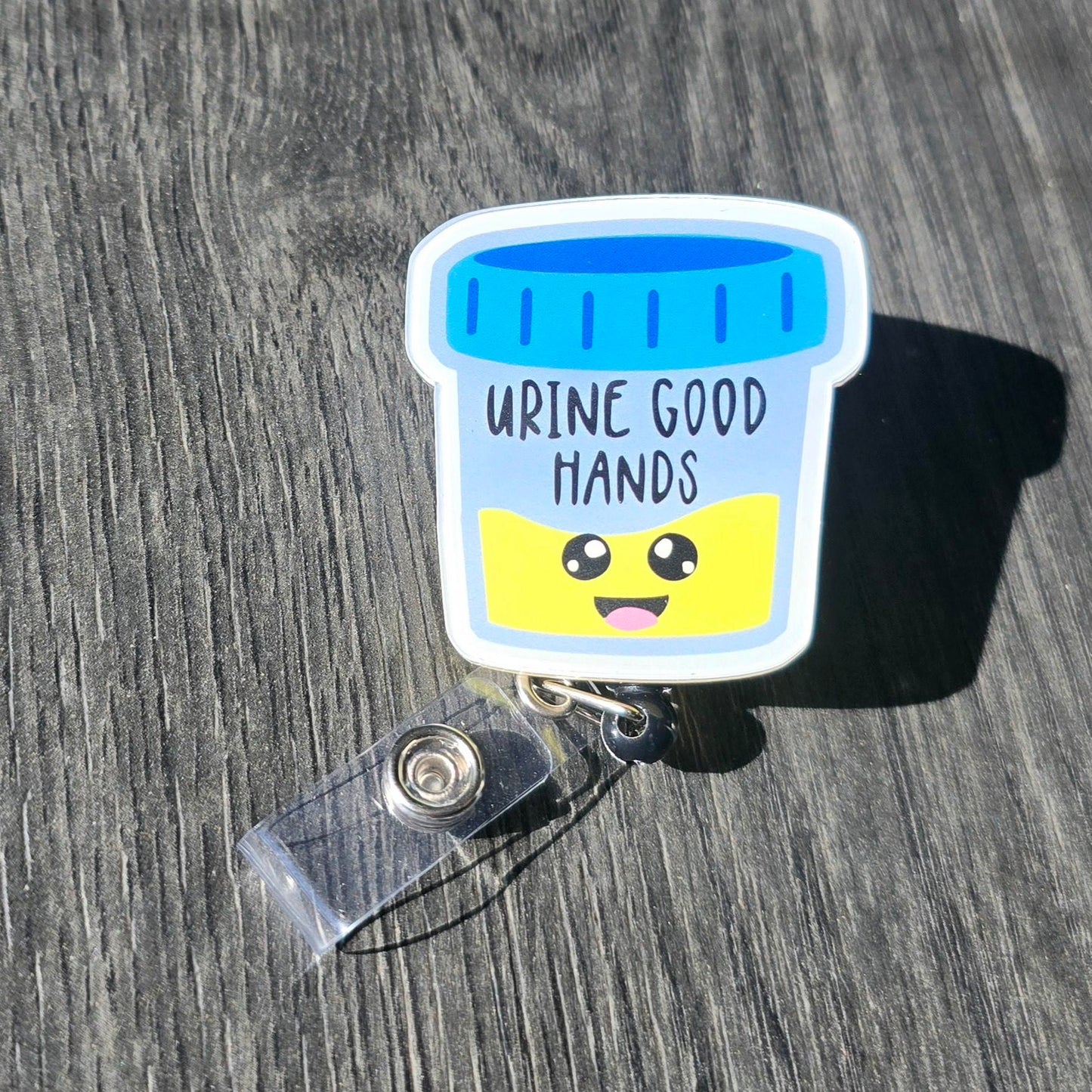 Nurse Badge Reel- Urine Good Hands