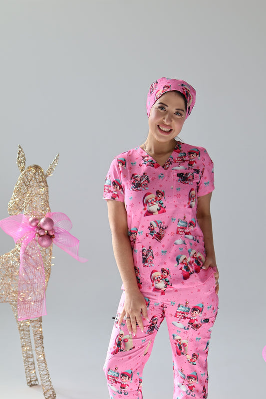Naughty or Nice Scrub Hat