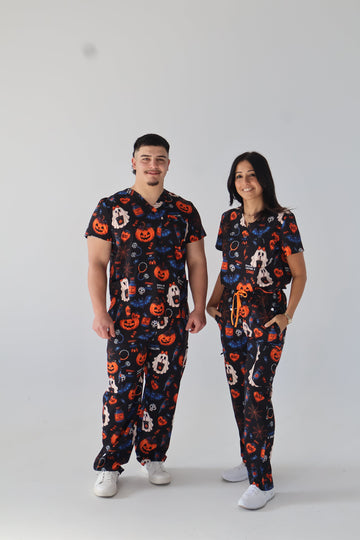 Spooky But Stable Scrub Top