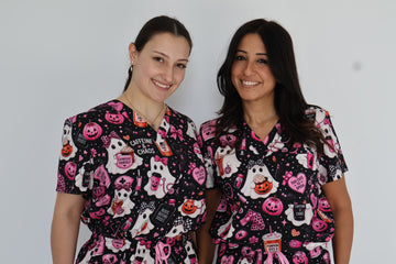 Caffeine and Chaos Scrub Top and Pant Set