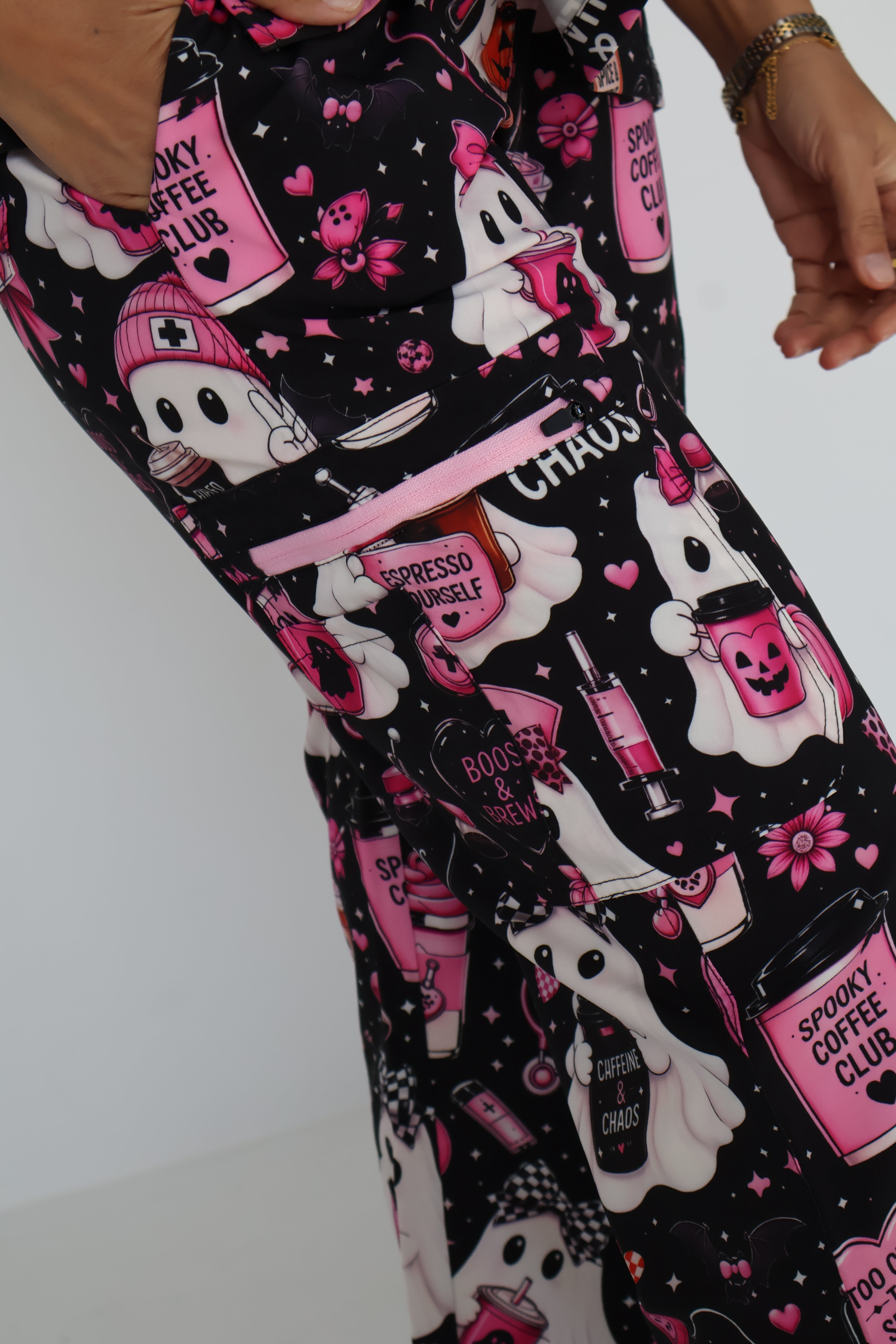 Caffeine and Chaos Scrub Pant