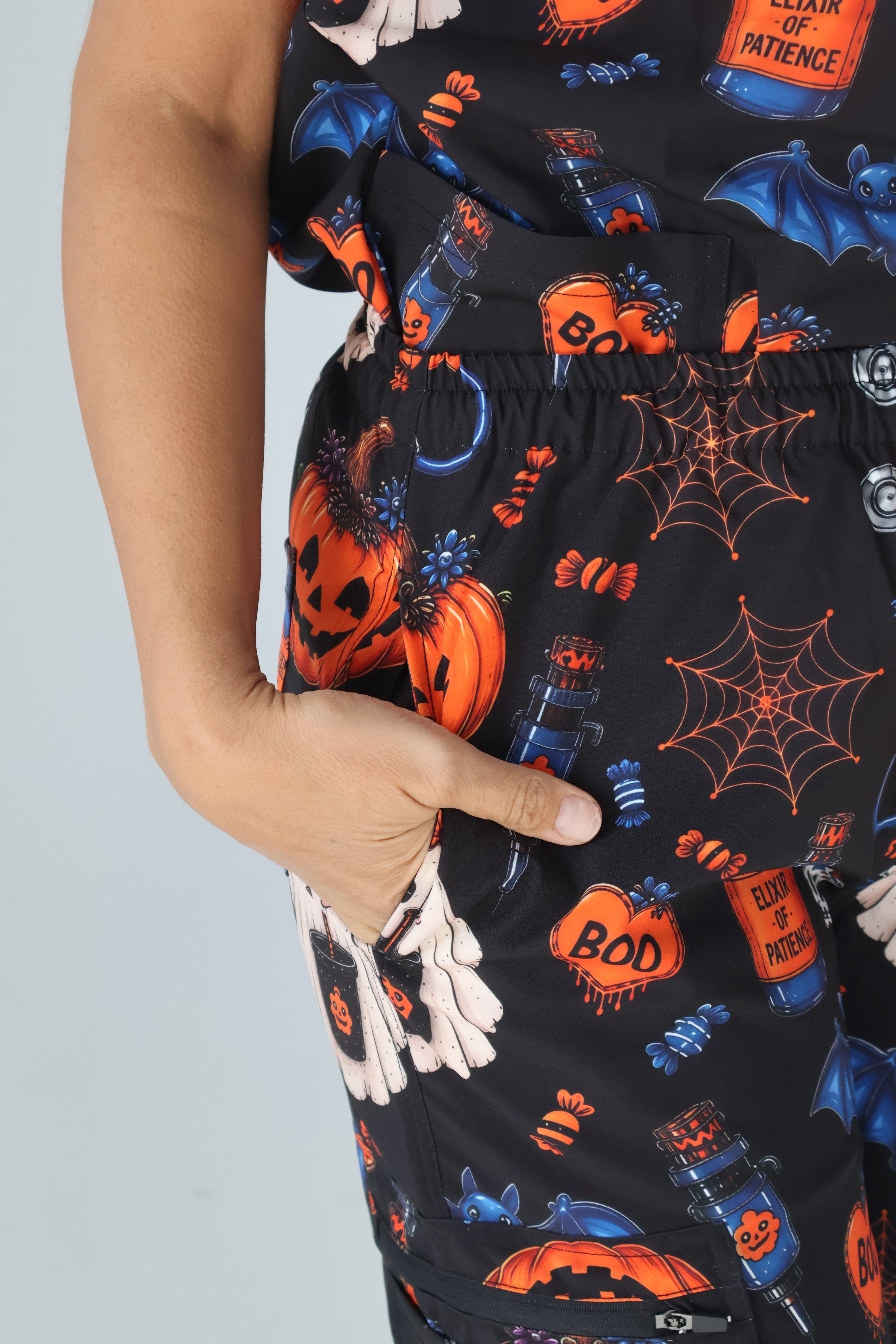 Spooky But Stable Scrub Top