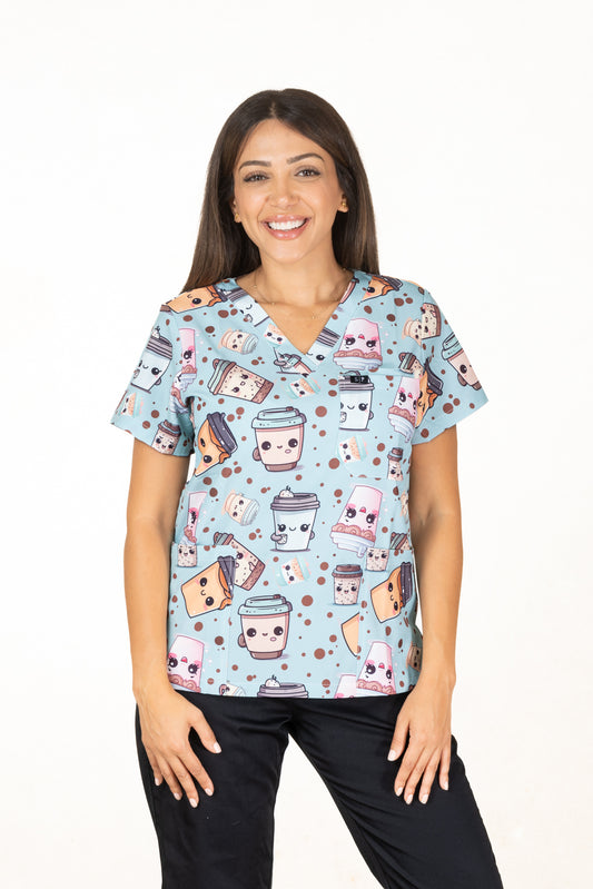Espresso Yourself Scrub Top