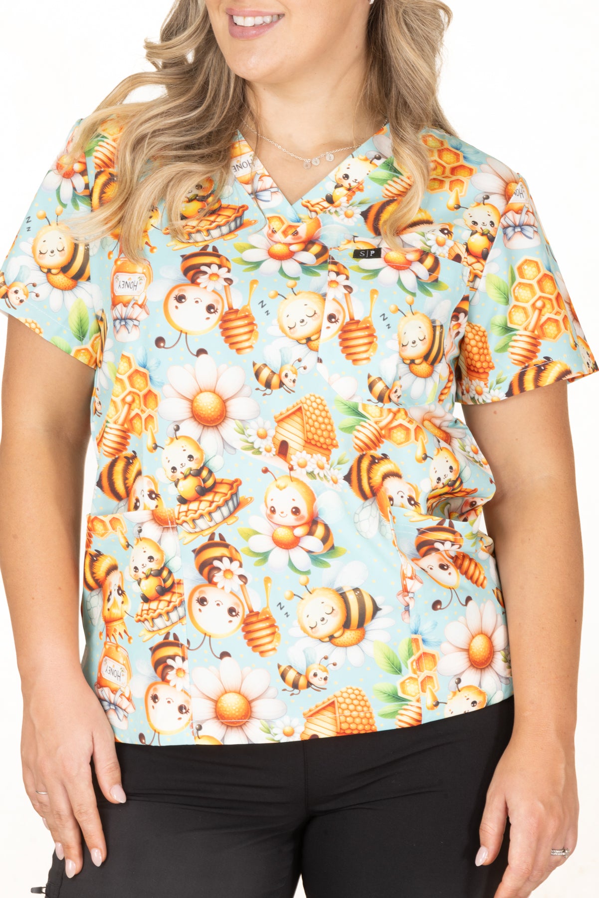 Just Bee Happy Scrub Top