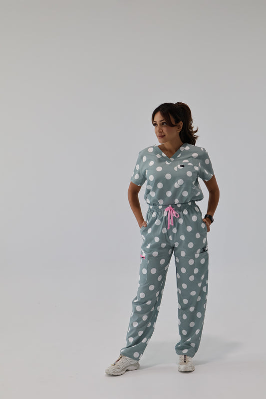 Polka Dot Sage Top