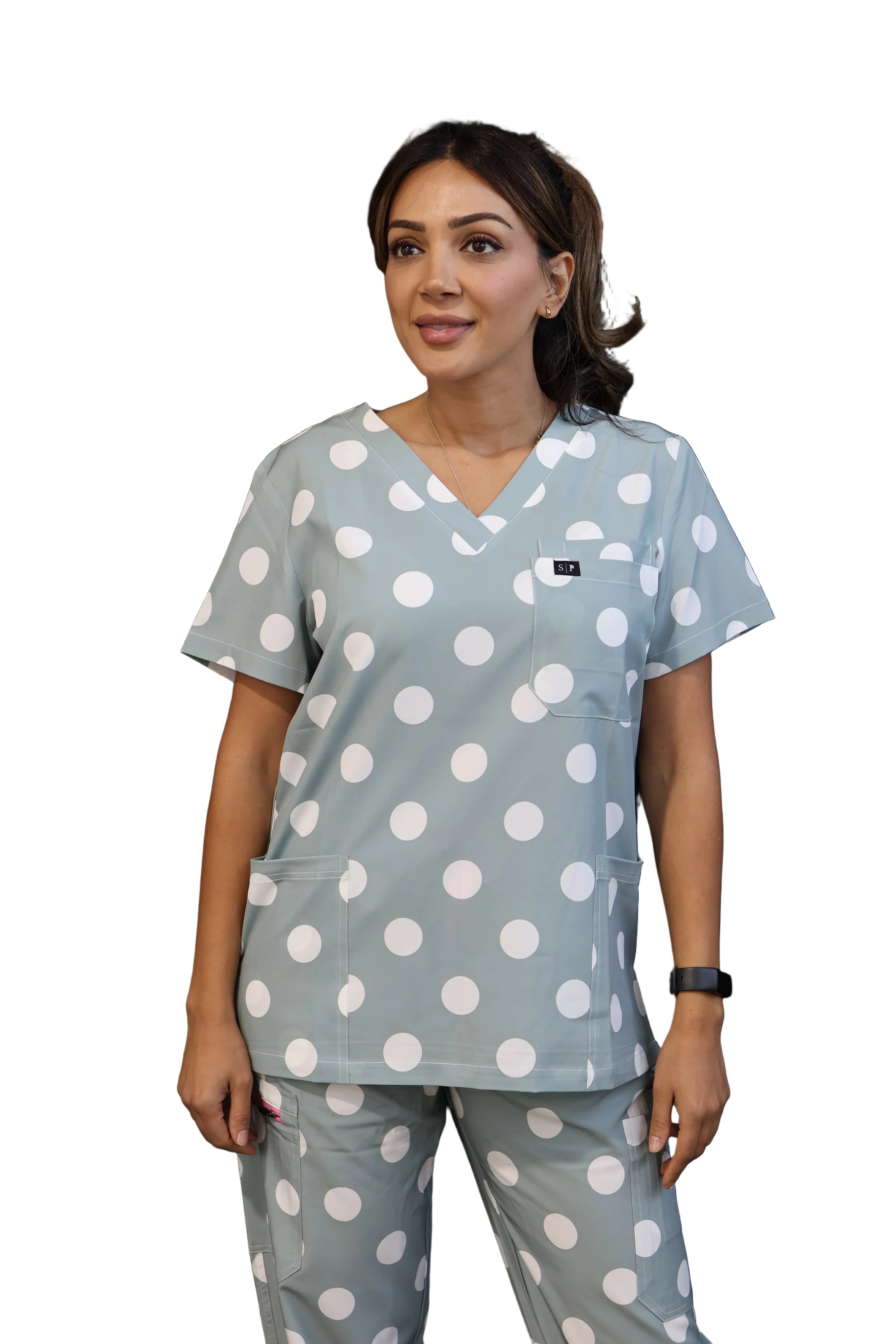 Polka Dot Sage Top