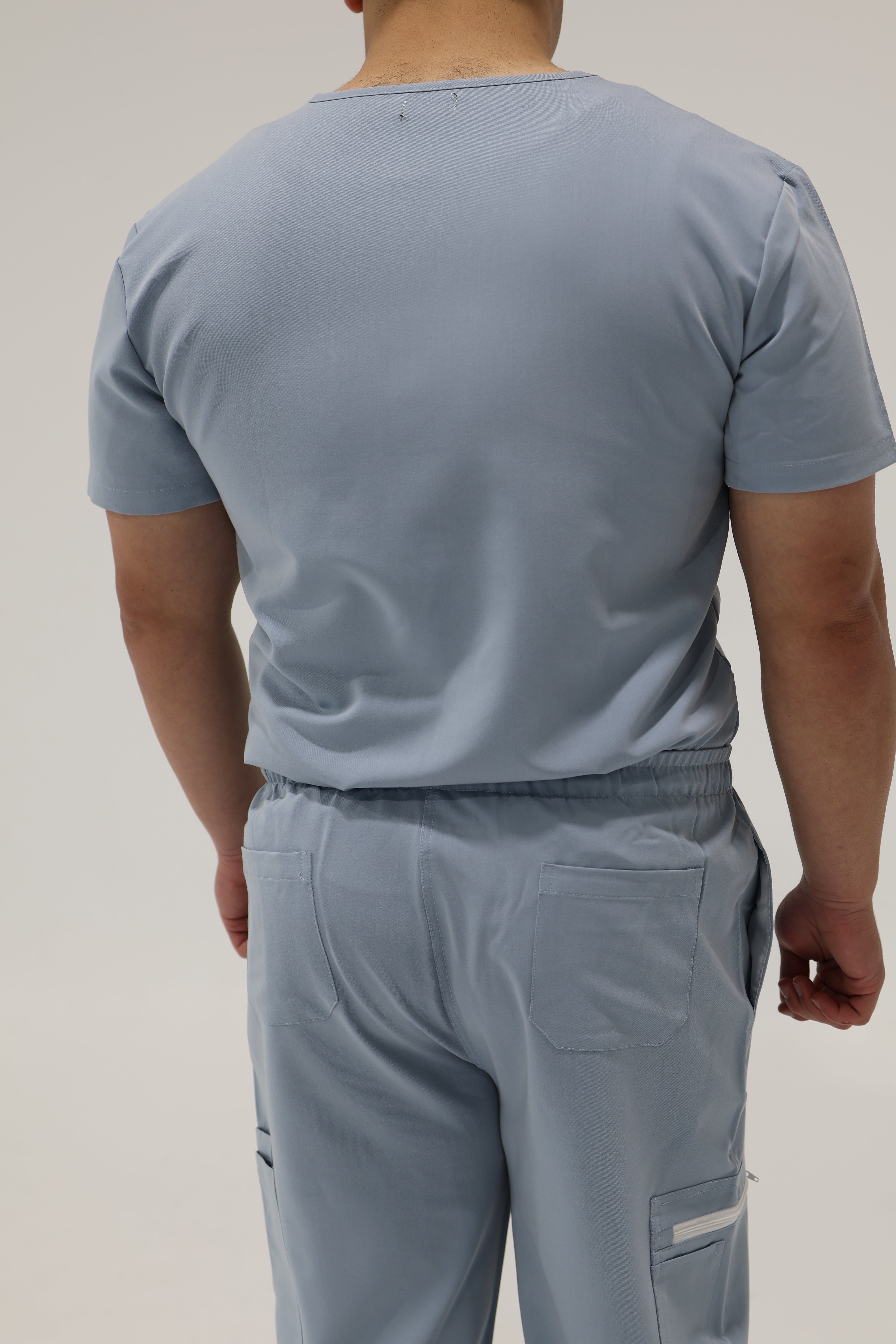 RIVO RELAXED V-NECK TOP STEEL BLUE