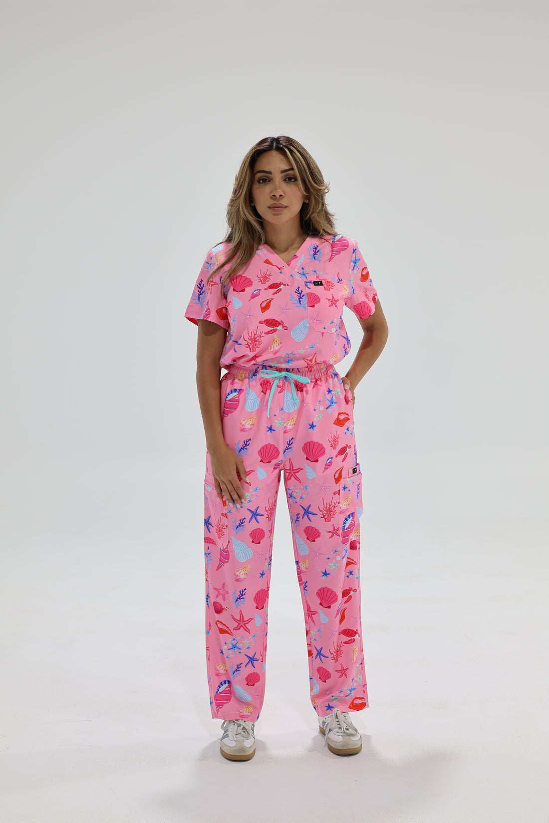 Pink Sands Scrub Top