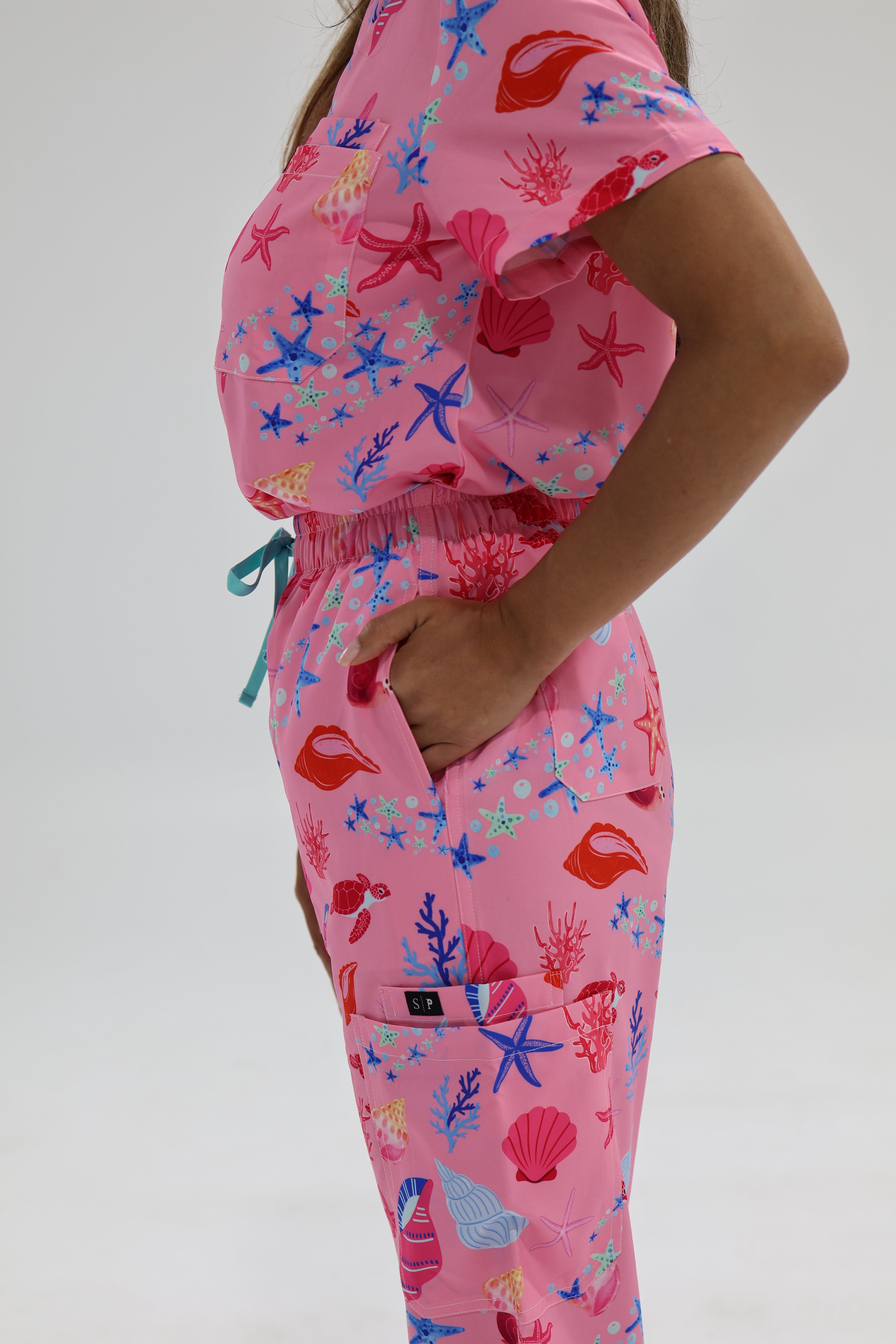 Pink Sands Scrub Top