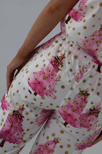 Pink Christmas Scrub Pants-pre order (ETA 24th oct)