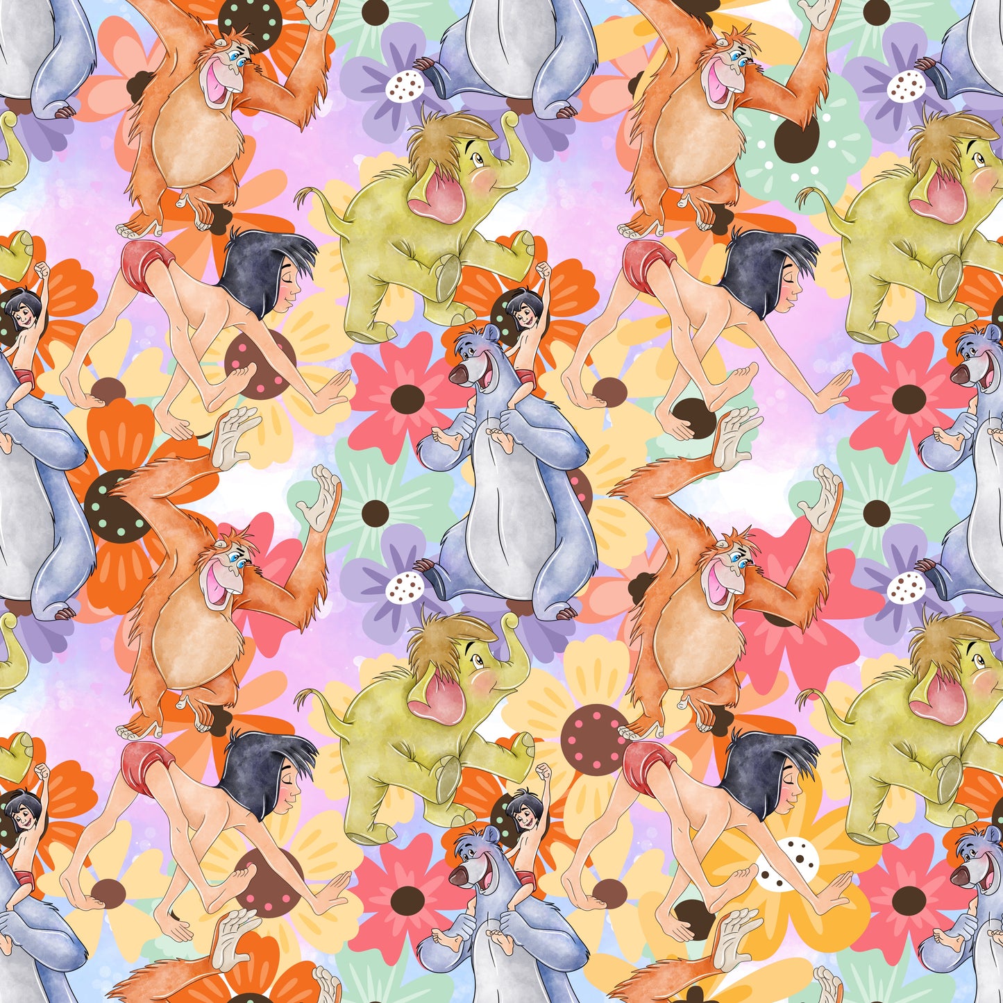 Jungle Bloom Scrub Pants