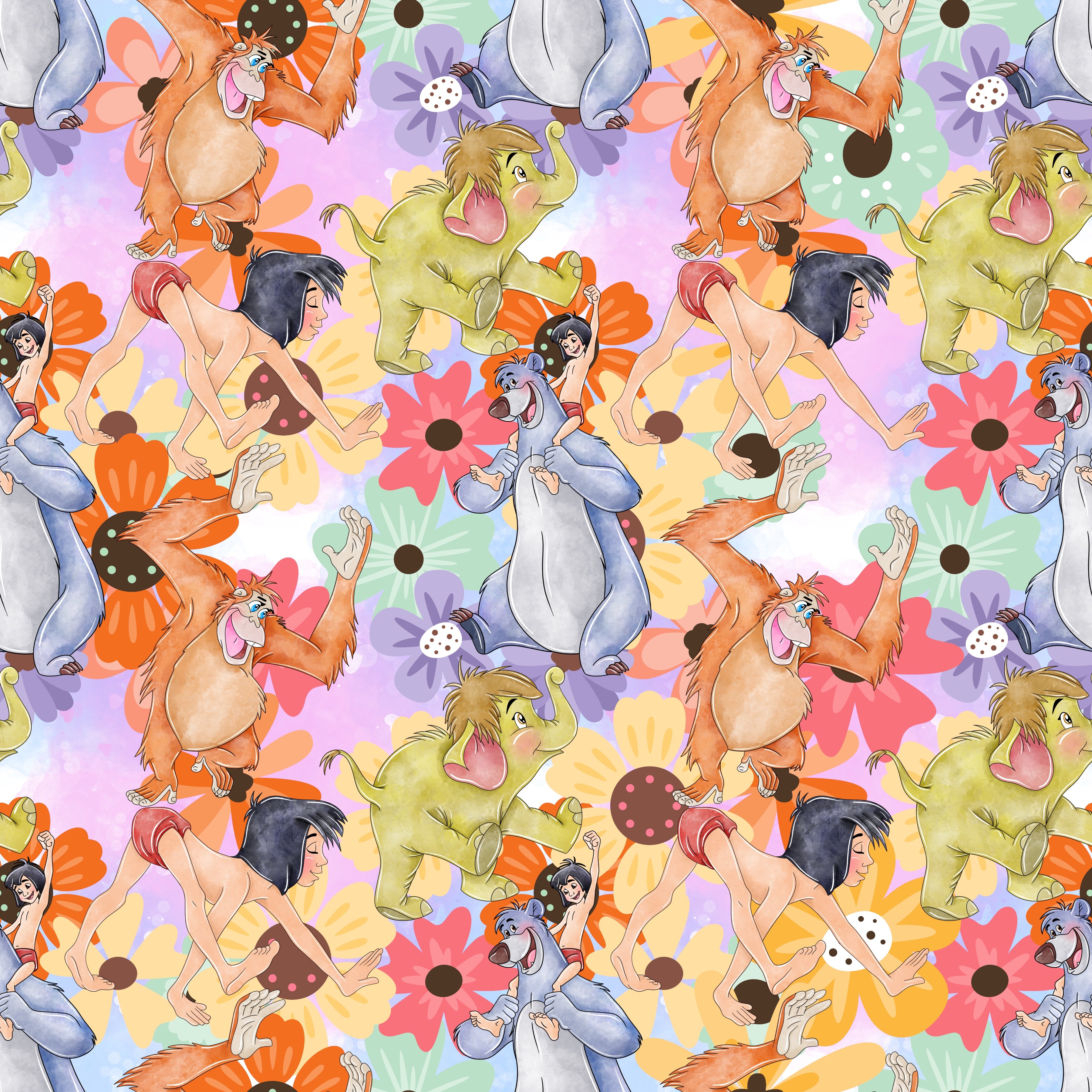 Jungle Bloom Scrub Pants